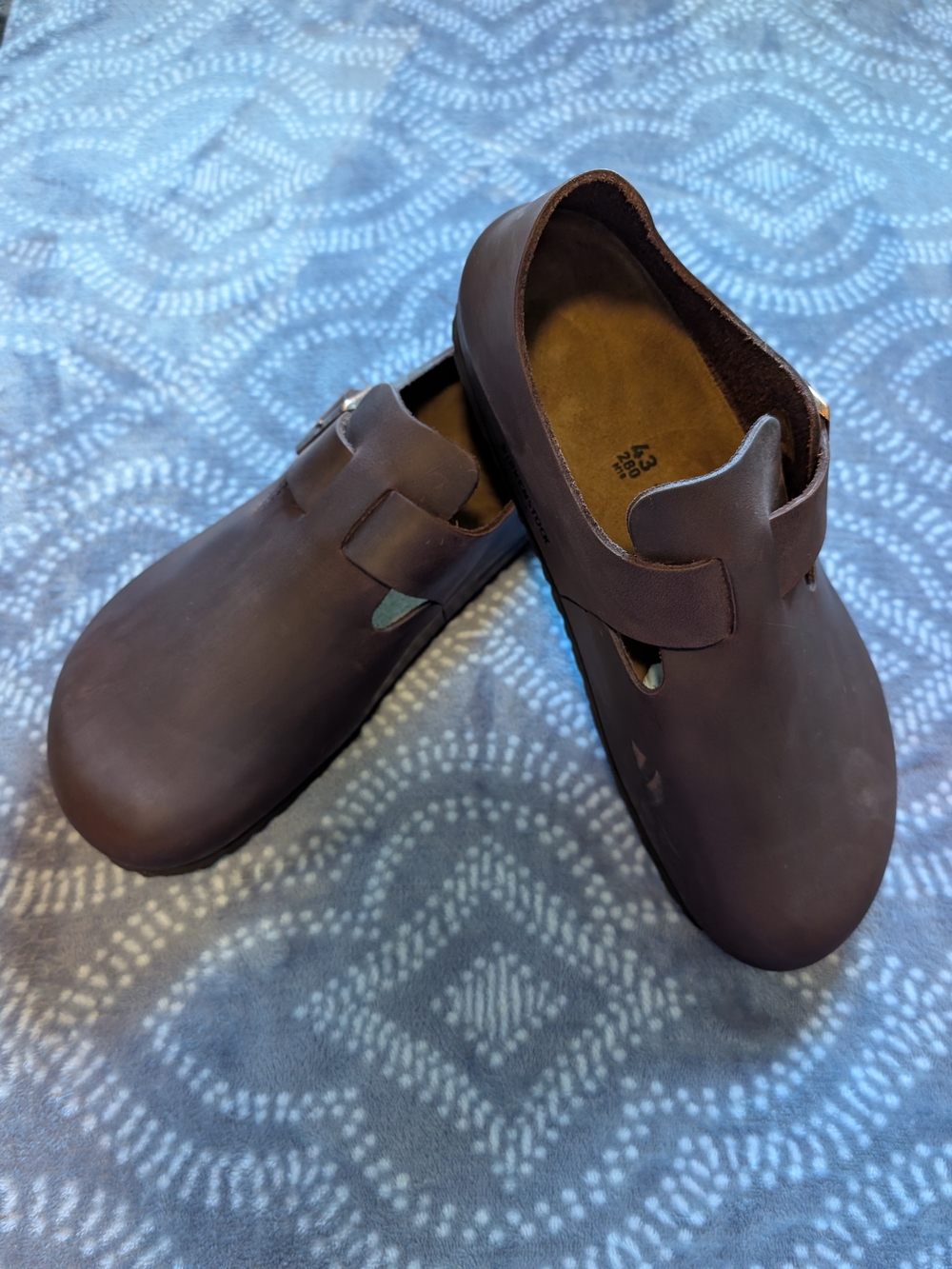 Birkenstock Brown Leather Slip-On Clogs